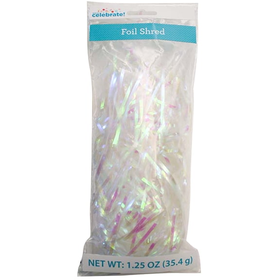 1.25oz Clear Iridescent Foil Shred Filler