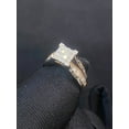 thumbnail image 1 of 1.26 Carats Princess Shape Natural Diamonds Micro Pave Anniversary Ring in Hallmark 14K Multi-Tone Gold, 1 of 13