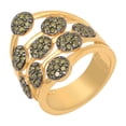 thumbnail image 1 of 1.26 Ctw Natural Green Diamond 925 Sterling Silver Gold Vermeil Cocktail Women Wedding Ring, 1 of 6