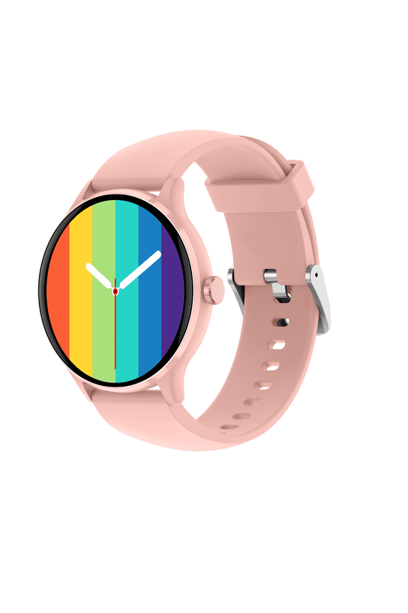 1.26" Smart Watch Men Womens with 123 Sports Modes, 220mAh Custom Watch Faces, IP68 Water-Resistant, Compatible with Android and iOS (Pink)
