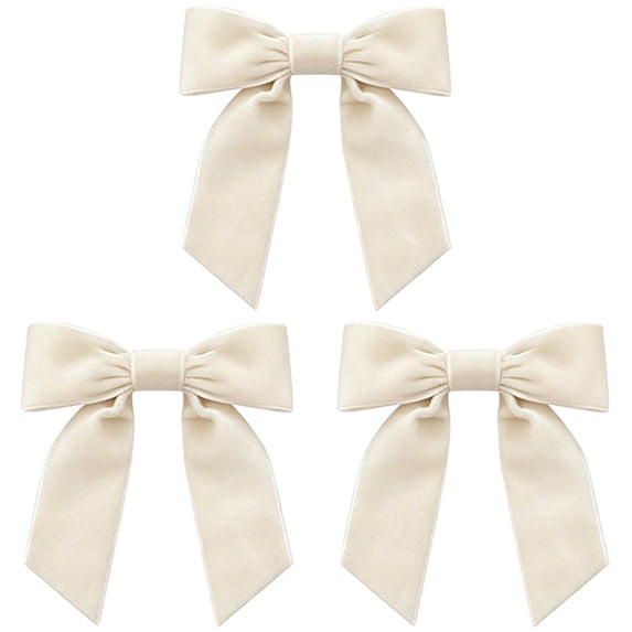 1.26" Velvet Pre-Tied Knot Bow | Oimcto Finished Velvet Bow for Christmas Tree, Wreath, Gift Packaging & Wedding DIY