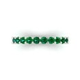 thumbnail image 1 of 1.26 ctw Wedding Band for Women - 14K White Gold Simulated Emerald Stackable Eternity Ring, 1 of 6