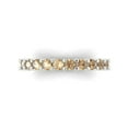 thumbnail image 1 of 1.26 ctw Wedding Band for Women - 14K White Gold Yellow Moissanite Stackable Eternity Ring, 1 of 6