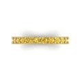 thumbnail image 1 of 1.26 ctw Wedding Band for Women - 14K Yellow Gold Natural Citrine Stackable Eternity Ring, 1 of 6