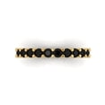 thumbnail image 1 of 1.26 ctw Wedding Band for Women - 14K Yellow Gold Natural Onyx Stackable Eternity Ring, 1 of 6