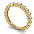 thumbnail image 1 of 1.26 ctw Wedding Band for Women - 14K Yellow Gold Simulated Diamond Stackable Eternity Ring, 1 of 7
