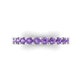 thumbnail image 1 of 1.26 ctw Wedding Band for Women - 18K White Gold Simulated Alexandrite Stackable Eternity Ring, 1 of 6