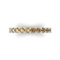 thumbnail image 1 of 1.26 ctw Wedding Band for Women - 18K White Gold Simulated Champagne Diamond Stackable Eternity Ring, 1 of 6