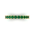 thumbnail image 1 of 1.26 ctw Wedding Band for Women - 18K Yellow Gold Simulated Emerald Stackable Eternity Ring, 1 of 6