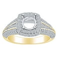 thumbnail image 1 of AFFY 1.27 Carat (Ctw) Round Shape White Natural Diamond Semi Mount Engagement Ring In 14k Solid Yellow Gold Ring Size-5, 1 of 1