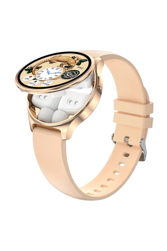 1.27" HD Smart Watch with TWS Earbuds - Wireless Call, Multi Sports Modes, Music/Weather/Sedentary Reminder, Compatible with Android/iOS