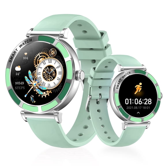 Smart Bluetooth Watch, 1.27" HD Women,Bluetooth Calling & 100 Sports Modes, 290mAh Long Battery, Tempered Glass Touch Panel(green)