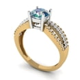 thumbnail image 1 of 1.27 ct Round Cut Blue Moissanite Solitaire with Accents Engagement Ring for Women in 14K Yellow/White Gold, 1 of 2