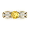 thumbnail image 1 of Clara Pucci 14K Yellow/White Gold 1.27ct Citrine Solitaire with Accents, 1 of 8