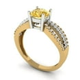thumbnail image 1 of 1.27 ct Round Cut Natural Citrine Solitaire with Accents Engagement Ring for Women in 14K Yellow/White Gold, 1 of 2