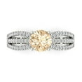 thumbnail image 1 of Clara Pucci 14K White Gold 1.27ct Morganite Solitaire with Accents Ring, 1 of 8
