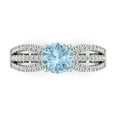thumbnail image 1 of Clara Pucci 14K White Gold 1.27ct SwissBlueTopaz Solitaire with Accents, 1 of 8