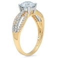 thumbnail image 1 of 1.27 ct Round Cut Natural Swiss Blue Topaz Solitaire with Accents Engagement Ring for Women in 18K Yellow/White Gold, 1 of 2