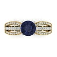 thumbnail image 1 of Clara Pucci 14K Yellow/White Gold 1.27ct BlueSapphire Solitaire with, 1 of 8