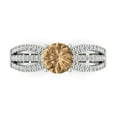 thumbnail image 1 of Clara Pucci 14K White Gold Solid Gold Champagne Solitaire with Accents Anniversary Ring for Women - 1.27 cttw Round Cut, 1 of 8