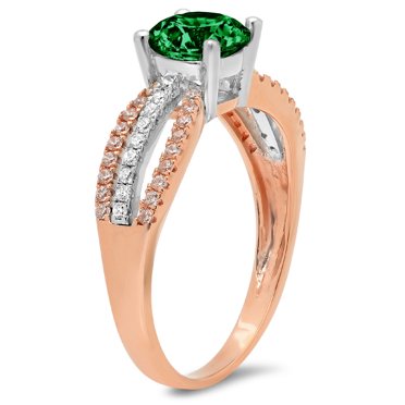 1 Carat Round Cut Simulated Diamond Solitaire Engagement Ring - Solid 950 Platinum, Size 6.5
