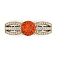 thumbnail image 1 of Clara Pucci 14K Yellow/White Gold 1.27ct Red Solitaire with Accents Ring, 1 of 8