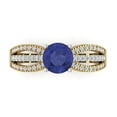 thumbnail image 1 of Clara Pucci 14K Yellow/White Gold 1.27ct Tanzanite Solitaire with Accents, 1 of 8