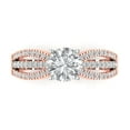 thumbnail image 1 of Clara Pucci 14K White/Rose Gold 1.27ct WhiteSapphire Solitaire with, 1 of 8