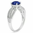 thumbnail image 1 of 1.27 ct Round Cut Simulated Tanzanite Solitaire with Accents Engagement Ring for Women in 14K White Gold, 1 of 2