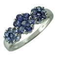 thumbnail image 1 of 1.28 Ctw Tanzanite Gemstone 925 Sterling Silver Women Love Engagement Ring (Sterling Silver, 8), 1 of 8