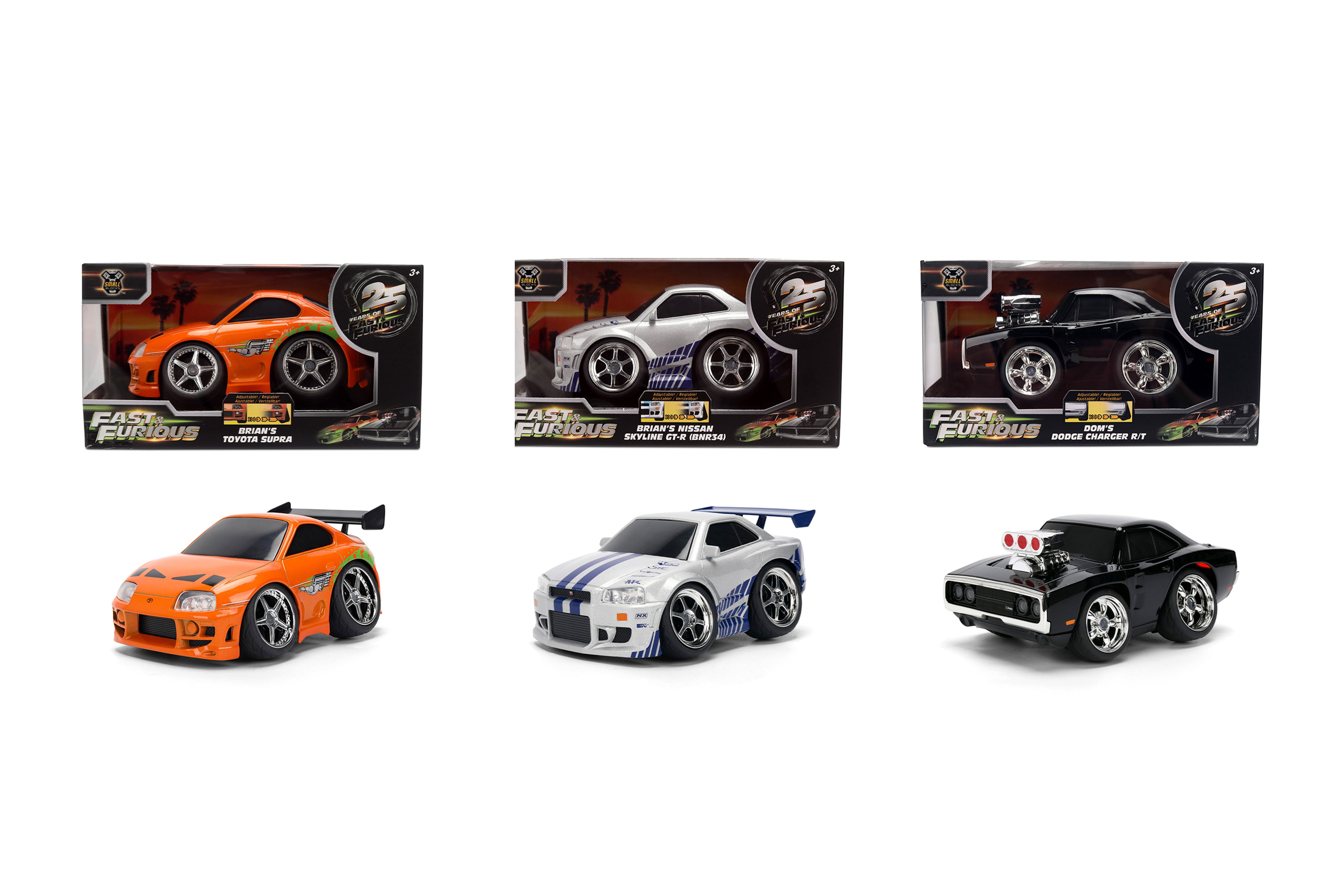 Jada Toys Fast & Furious 1:28 Small Blocks, Stylized Die-cast