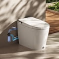 thumbnail image 1 of DeerValley  1.28 GPF Tankless Elongated Smart 1-Piece Toilet Bidet in White with Auto Close/Open/Flush, Warm Air Dryer, 1 of 14
