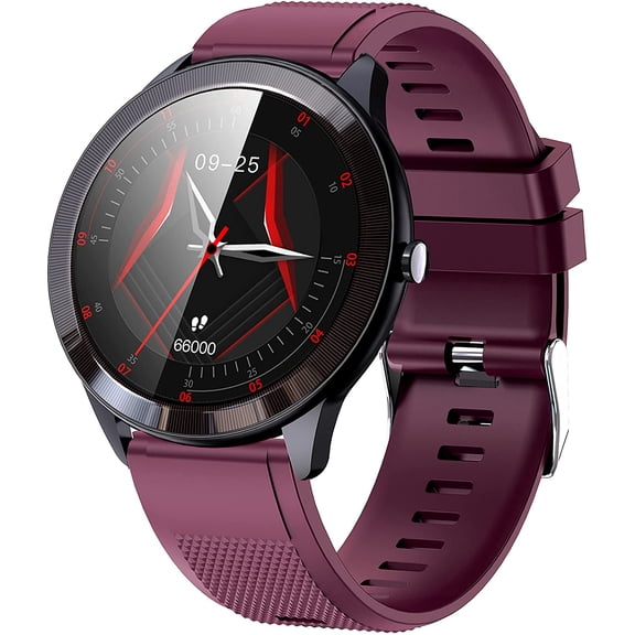 1.28 Inch HD Fitness Tracker Watch with Touch Screen Heart Rate Monitor Camera Music Control, IP71 Waterproof Smart Watch