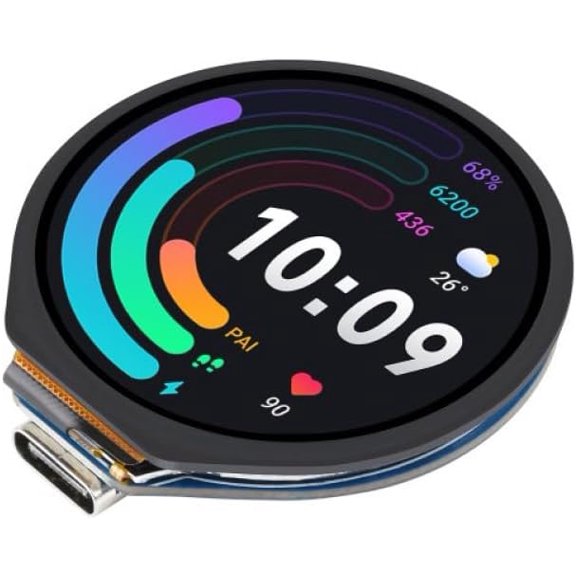 1.28 Inch Round Touch LCD Development Board with RP2040 Microcontroller Accelerometer Gyroscope Sensor for IoT DIY Electronics SKU-24580