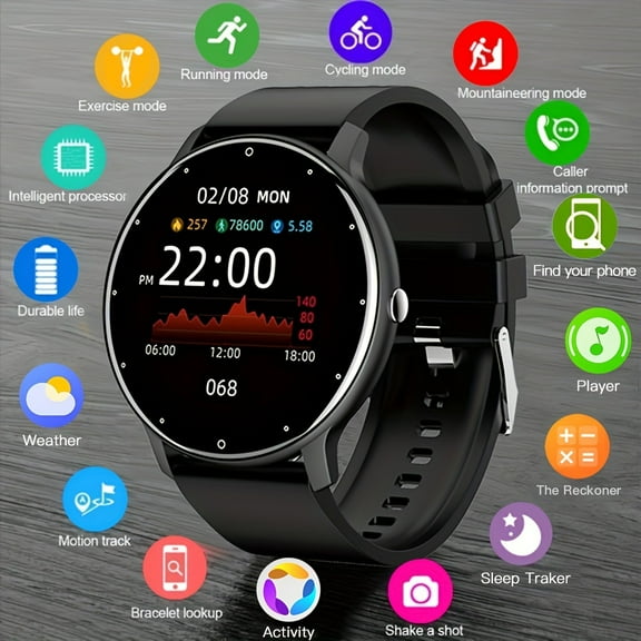 1.28 Inches Screen Smart Watch For Women And Men, Wireless Calling, Music Control, Voice control, Smart Sport Watch With More Than 100+ Sports Modes