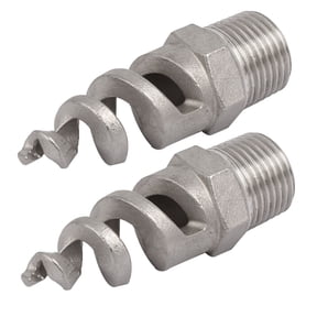 Uxcell 1/2BSP Male Thread Stainless Steel Spiral Design Full Cone Nozzle 2Pcs