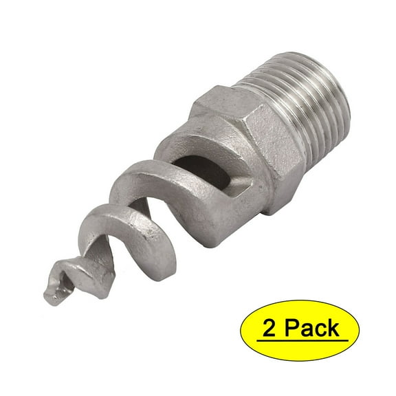 1/2BSP Male Thread Stainless Steel Spiral Design Full Cone Spray Nozzle 2pcs