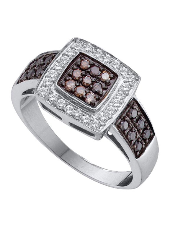 1/2CT-DIA BROWN RING