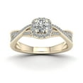 thumbnail image 1 of 1/2Ct TDW Diamond 14k Yellow Gold Halo Engagement Ring, 1 of 4