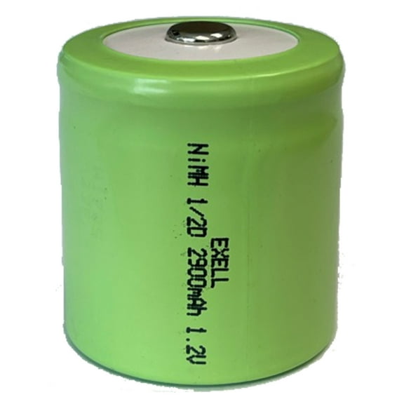 1/2D Rechargeable Battery 2900mAh 1.2V Button Top  for LED Lights, Tools, Meters