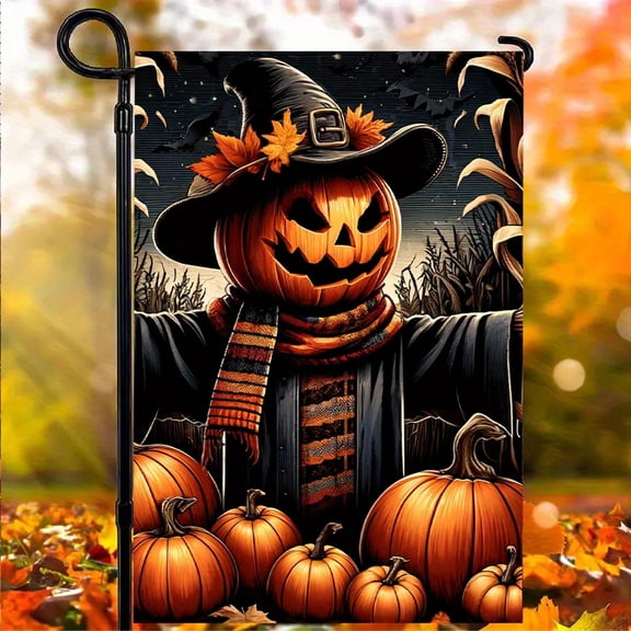 12 in x 18 in Polyester Halloween Outdoor Flag, Double-Sided