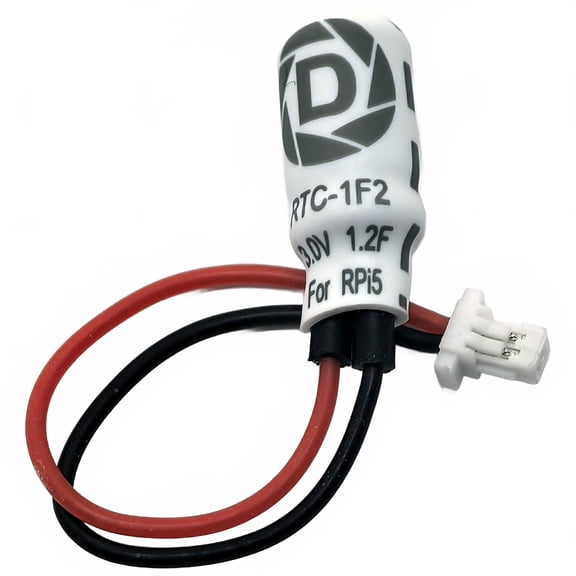 1.2F 3.0V Supercapacitor RTC Power Backup Module for Raspberry Pi 5, ML2020 Alternative, 3-5 Days Runtime, Silicone Wire, Adhesive Pad Included,Real Time Clock
