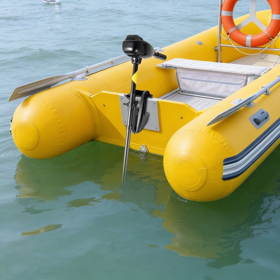 1.2HP 12V 800W 80Lbs Electric Outboard Motor, 8 Speed Trolling Engine W/ Telescopic Handle for Inflatable Boat, Kayaks