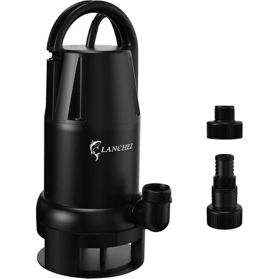 1/2HP Automatic Sump Pump, 2394GPH Submersible Water Pump,115V with 3/4"&1-1/2" Adapter Utility Pump Clean/Dirty,Portable Water Pump for Pool Draining Pond Basement