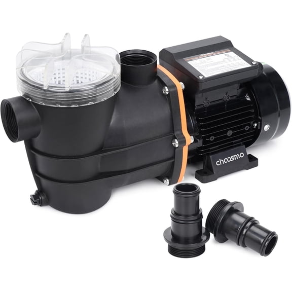 1/2HP Above Ground Pool Pump, 3120GPH 115V Filter Pump Replacement for Sand Systems, High-Flow Swimming Circulation with 1.25/1.5 in Hose Adapters, 41ft Max Head