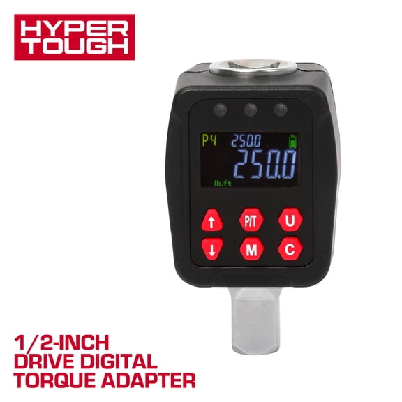 Hyper Tough 1/2-inch Drive Digital Torque Adapter, 12.5- 250 ft/lbs
