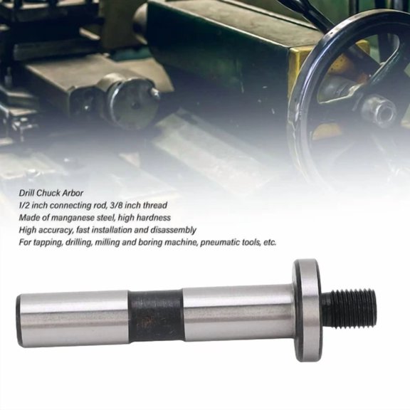 1/2In-3/8In-24 Drill Chuck Arbor Precision Machined Manganese Steel Construction