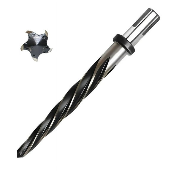 1/2In Bridge Construction Reamer Drill Bit, M2 HSS Taper Chucking for Steel Alloy Metal Wood,1/2In Non-Slip Shank