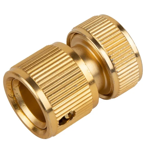 1/2In Garden Brass Hose Connector Watering Water Hose Pipe Tap Adaptor Fitting