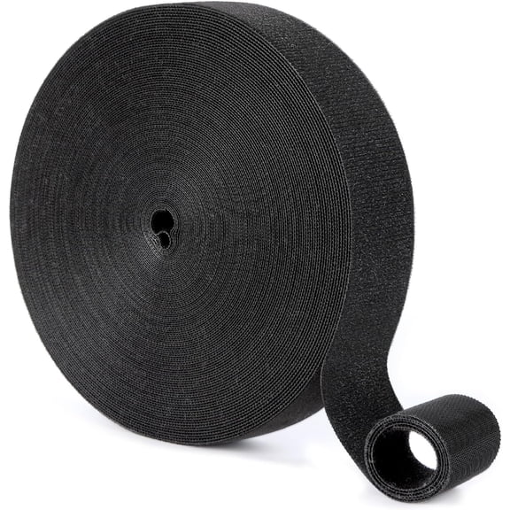 1/2In x 100Ft   Ties Hook and Loop Roll | Tie Down Straps, Nylon Double-Sided Strips, | Adjustable Multi-Purpose Wrap Fasteners forOffice, , Data Center